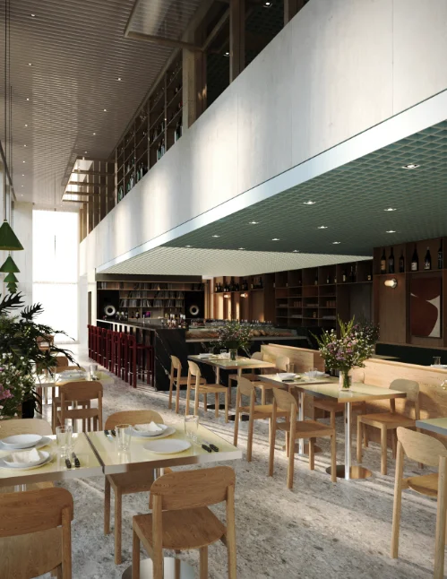 Render · Salón principal